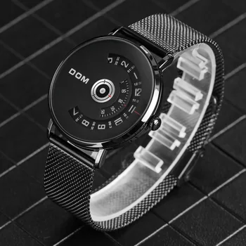 DOM New Fashion Muške Watches Top Brand Luxury Big Dial Stilski kvarcni sat čelične vodootporan sportski vodootporni sat muški M-1303