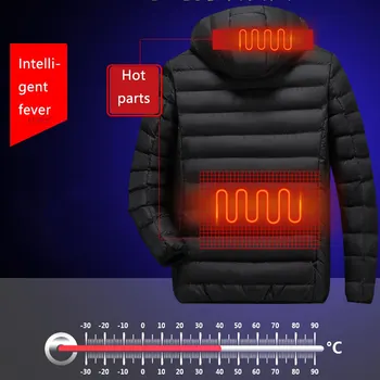 Gospodo žene grijani vanjski jaknu, kaput USB električni baterija grijanje jakne s kapuljačom topla zimska toplinska jakna