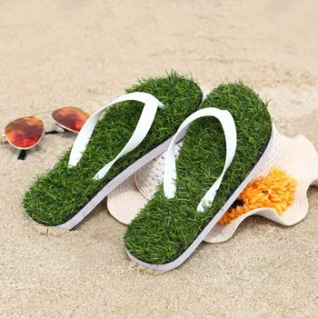 Jednostavna moda Muškarci/Žene travnjak japanke masaža umjetna trava slajdova cipele velike veličine 45 ravne udobne ženske papuče plaža