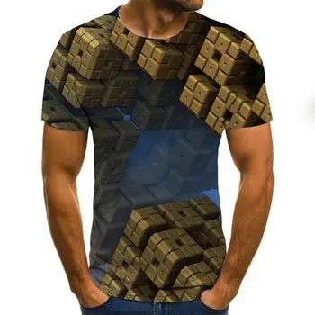 Ljetna trodimenzionalni 3D vrtloženje t-shirt Muški Ženski moda 3D t-shirt kratki rukav Harajuku hip-hop slatka majica