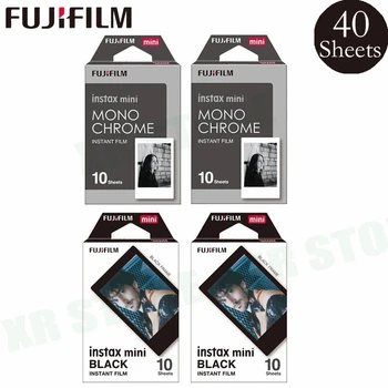Fujifilm Instax 20 crni okvir + 20 crno-bijeli film foto papir za kamere Fuji Instant Mini 11 8 9 70 7s 50s 90 25 SP-1 2