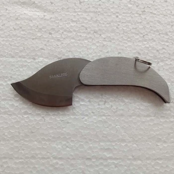 Novi Nehrđajućeg Čelika Privezak Alat Privezak, Prsten Mini Prijenosni Silver List Nož Puta Preživjeti Kit Vanjski Kamp Kampiranje Džep
