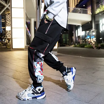 Svakodnevne sweatpants muškarci 2019 zimske pamučne ženske sportske hlače 3D tisak grafiti hip-hop vanjska odjeća, muška Harajuku trkača muškarci hlače