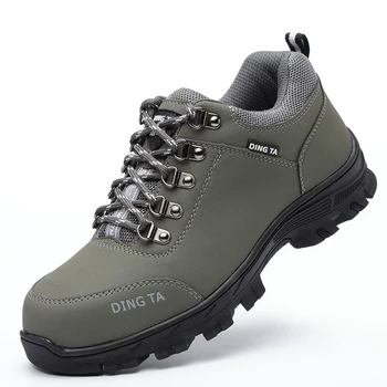 2020Men Steel Toe Safety Shoes for Men Fashion Hiking Čizme osobna i radna obuća Muška obuća gumene čizme veličina 35-46