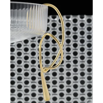 Yhpup 1pc novi dizajn geometrijski uho pljuska naušnice za žene izjava metal, boja zlata nema uho Piercing isječak nakit stranke poklon