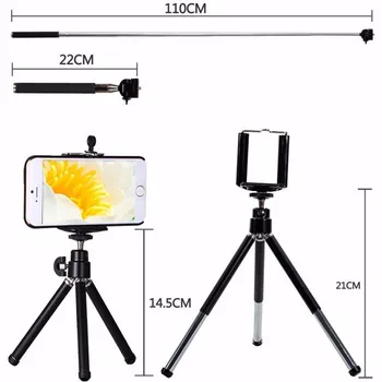 Komplet kamere 12X zoom objektiv za smartphone teleskop skladište Lente telefon teleskop fish eye makro objektiv stativ isječak Bluetooth