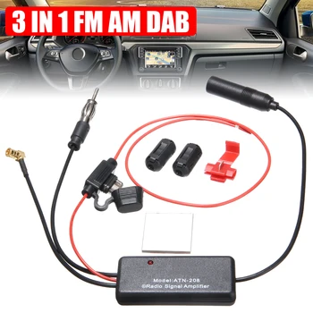 1pc FM/AM DAB antena za auto vanjska antena razdjelnik adapter kabel SMB pretvarač auto radio signale 88-108MHZ DC 10-15V