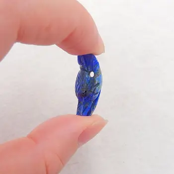 Prodaja 1pc prirodni kamen lapis lazuli i Malahit Интарсия rezbarena Vuk glava moda privjesak 24x16x8mm 4g