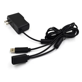 Crna AC 100V-240V napajanje EU/US / UK Plug Adapter USB punjač za Microsoft Xbox 360 Kinect Sensor