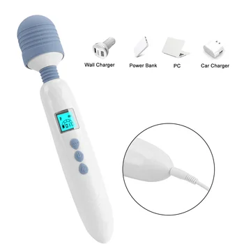 Heated G-Spot Vibrator Magic Ponuda Female Masturbation Massager Clitoris Stimulate 36 Speed LCD AV Stick Vibrator