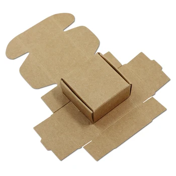 Mali 4*4*2 vidi kraft-papir za poklon kutija za nakit Biser ručno bombona sapun za pečenje torta kutija keksa paket pakiranje kutija
