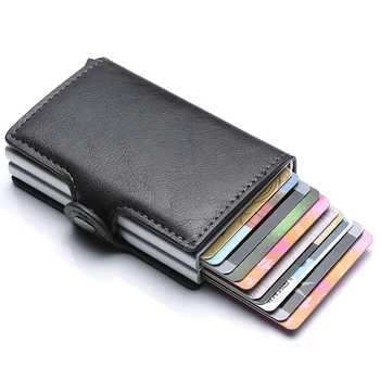 VM moda poljubac muški novčanici Rfid mikrovlakana Fantom novčanik kvalitetan dual kutije smart minimalistički novčanik posjetnica držač