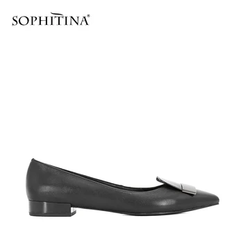 SOPHITINA Sheepskin Flats Highquality Genuine Leather остроконечное Donje metalni ukras Slip On Fashion Shoes Office Flats P5
