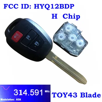 2013 - 2018 za Toyota RAV4 Highlander Tacoma Remote Head Key 3 Button - HYQ12BDP - H Chip - G Chip