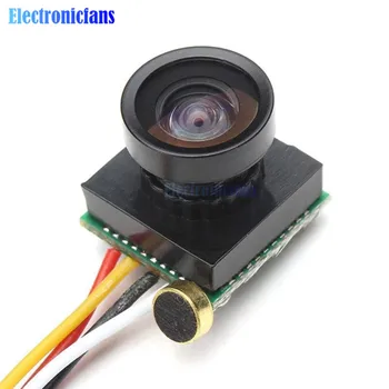 3.7-5V 600TVL 1/4 1.8 mm široki kut gledanja od 170 stupnjeva leća u boji video Mini kamera sa mikrofonom za audio mini-квадрокоптера