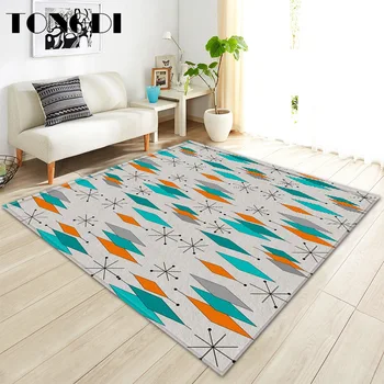 TONGDI BOHO Carpet protuklizni moderan elegantan umjetnički tisak mat mekani tepih luksuzni ukras za dom salona dnevni boravak spavaća soba