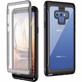 Za Galaxy Note9 case ugrađeni zaštitni poklopac ekrana za 360 stupnjeva šok zaštita od prljavštine snijeg s dozom identifikator za Note9 Case Cover