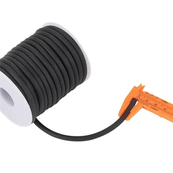 5 mm (10 m/rola) silikonska guma šuplje kabel za izradu nakita DIY pribor, bijela/crna/plava/crvena/svijetlo zelena/narančasta boja F70