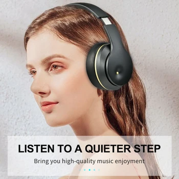 Bluetooth slušalice Aktivno poništavanje šuma i bežična slušalica sklopivi HiFi dubok bas slušalice s mikrofonom za glazbu
