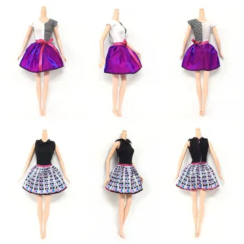 8 kom moda Elegantna djevojka lutka igračka ljetne haljine haljina odjeću odjeća i pribor za Barbie igračke djeca djevojke poklon za Rođendan