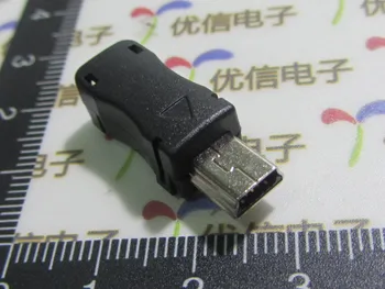Besplatna dostava 100 kom. / lot Mini USB muški head-5PF sa ljuskom muški head MINIUSB priključak (shell širina 9 mm) brza isporuka