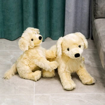Slatka zlatni retriver je pas pliš igračke plišani pas životinje mekani plišani lutke djeca su djeca dar za rođendan