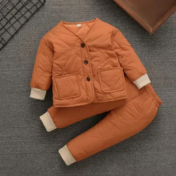2020 nova jesensko-zimska утолщенная dječje jakna puna boja Dječje odjeće jakna + hlače od dva dijela Halloween odijevanje