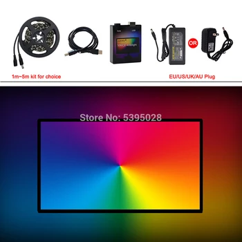 WS2812B LED Strip Svjetlo 5050 RGB Dream Color LightBox Kit za HDTV Desktop PC Screen Background Lighting 1M 2M 3M 4M 5M DC5V