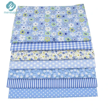 7шт plava pamučna tkanina za šivanje DIY šarenilo poplun tkiva Dječja posteljina tekstila Tilda lutka tkanine 50*50cm