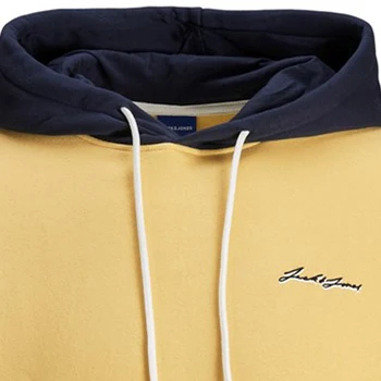 Muška majica Jack & Jones, model Olympus tamno plave ili žute boje unutar runo, jesen-zima