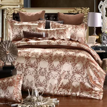 4kom satiny svileni komplet posteljinu luksuzni set posteljine Queen Krevetom deka deka posteljinu i jastučnicu jednokrevetnu bračni posteljina