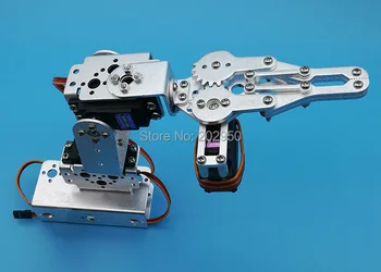 1set Silver 3 Dof Mechanical Arm Stezaljke Claw Mount Kit za daljinsko upravljanje Smart Robot DIY Model Promocija