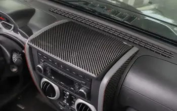 Za Jeep Wrangler JK 2007 2008 2009 2010 središnja konzola ukras panel poklopac završiti naljepnica karbonskih vlakana pribor za unutrašnjost automobila