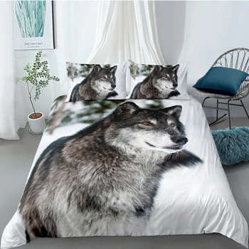 Setovi пододеяльников za prema dolje deke 3D Animal Bedding Set Quilt Comforther Omoti posteljina King i Queen Full Double Size Wolf Custom Bedding sets