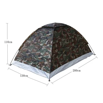 TOMSHOO Outdoor 2 Persons Camping Tent PU1000mm poliester jednoslojni šator prijenosni kamuflaža pješačenje vanjski šator
