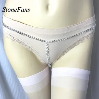 StoneFans jednostavan gorski kristal tijela struka lanca nakit bikini tange gaćice za žene Crystal seksi donje rublje pribor za tijelo