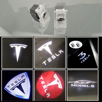 2 komada automobilska vrata ljubazno nam lampa za Tesla Model 3 Model S Model X Entry LED Welcome Light projektor