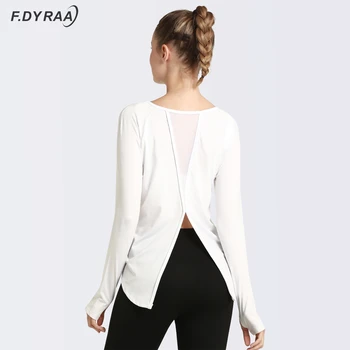 F. DYRAA ženska sportska odjeća za fitness Staza košulja teretana moda sportska majica joga top ženske trening vrhovima bluza