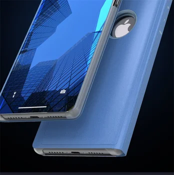 Luksuzni ogledalo flip torbica za Apple iPhone Pro 11 X XS XR Max 6 6S 7 8 Plus soft moderan telefon ogledalo kožna torbica sa postoljem