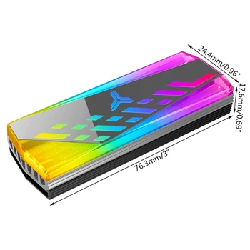 ARGB M. 2 2280 SSD-ovi Heatsink aluminijska legura RGB Memory Heatsink 5V 3Pin radijator