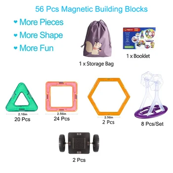 Veliki veličina magnetske dizajnerske blokovi Zgrada i izgradnja igračka magnetna pločica igra razvojne igračke za djecu, poklone