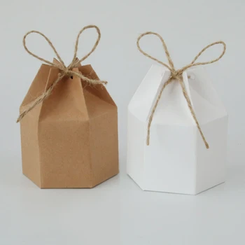 10 kom. kraft-papir za paket kartonskih kutija fenjer imbus bombonijeru korist i vjenčanje pokloni Božić Valentinovo gala atribute