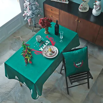 Božićno novogodišnji party stolnjak otporna na ulje poklopac stola tkanina prašinu božićni ukras poklopac površine tkanine