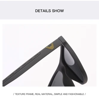 Luksuzni brend dizajner nova moda polarizirane sunčane naočale muškarci kvadratni okvir muške sunčane naočale Ribolov vožnje sunčane naočale UV400 1909