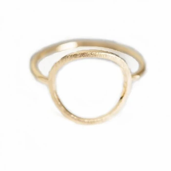 Jednostavno pretjerano moderan okrugli prsten zakrivljeni prsten žene donje prsten