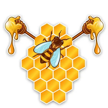 Nove pčele jedu med visoko kvalitetne vinil auto-naljepnica za branik automobila prtljažniku auto UV-zaštita vinil automobil ukras 16*14 cm