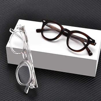 Cijele vintage naočale kadar žene Koreja luksuzni brand recept kratkovidnost optički acetat naočale kadar muškarci nježni naočale