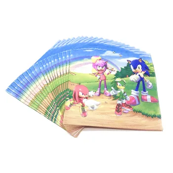 81шт Sonic The Hedgeg Birthday Party dekoracije isporuke tanjura, šalica, ubrus poklon torba stolnjak Baby Boys Birthday Party setovi