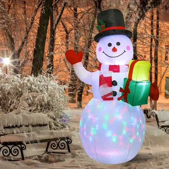 Veliki napuhavanje Djed Mraz Snjegović lutke LED Night Light godišnjeg odmora college Vanjski vrt Nova godina Božićni dekor dječje igračke, pokloni