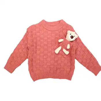 Beba dječaci djevojčice veste djeca korejski pletene pulover džemper unisex čvrste prekrasan medvjed Džemper za dijete 2-8 godina dječji vrhovima novi